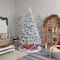 10ft. Pre-Lit Flocked West Virginia Fir Artificial Christmas Tree, Clear LED Lights